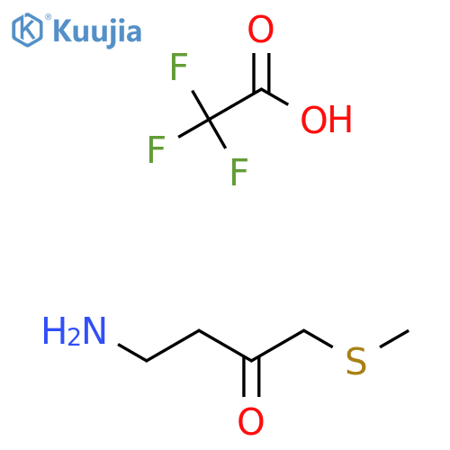 4-Amino-1-(methylsulfanyl)butan-2-one; trifluoroacetic acid structure
