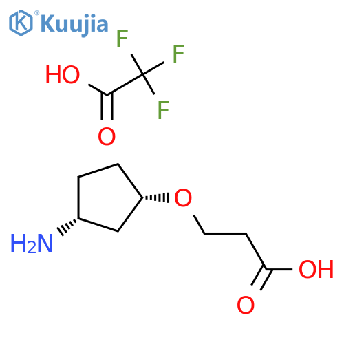 rac-3-{(1R,3S)-3-aminocyclopentyloxy}propanoic acid, trifluoroacetic acid, cis structure