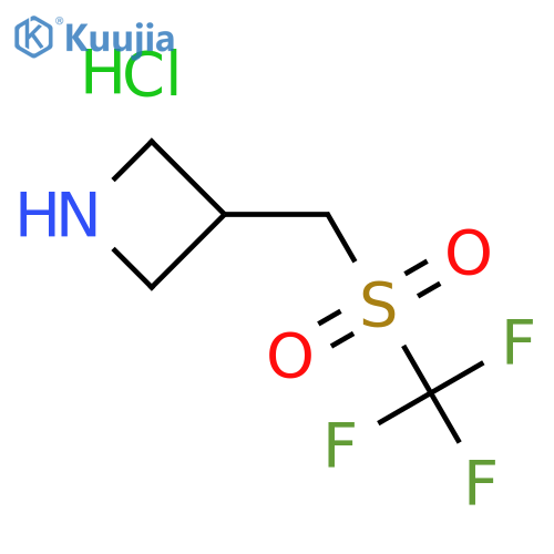 Azetidine, 3-[[(trifluoromethyl)sulfonyl]methyl]-, hydrochloride (1:1)  structure