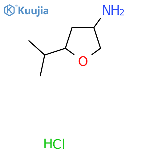 5-(Propan-2-yl)oxolan-3-amine hydrochloride structure