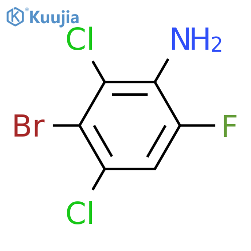 3-bromo-2,4-dichloro-6-fluoroaniline structure