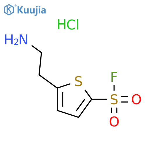2-Thiophenesulfonyl fluoride, 5-(2-aminoethyl)-, hydrochloride (1:1)  structure