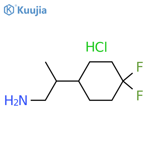 Cyclohexaneethanamine, 4,4-difluoro-β-methyl-, hydrochloride (1:1) structure