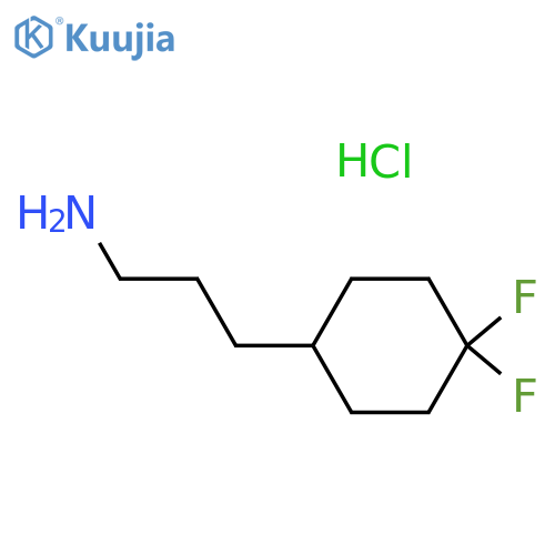 Cyclohexanepropanamine, 4,4-difluoro-, hydrochloride (1:1) structure