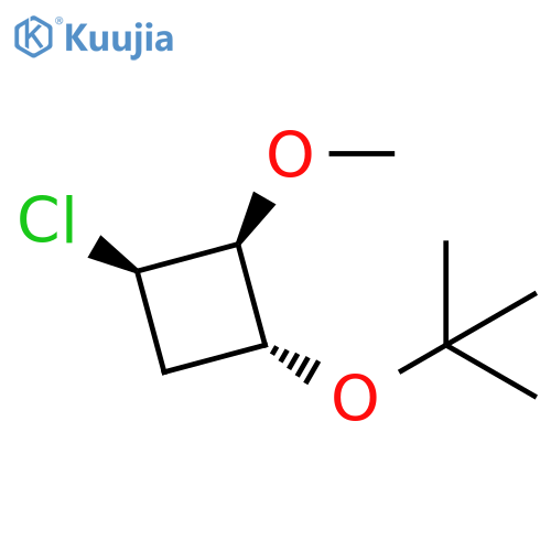 rel-(1R,2S,3R)-1-Chloro-3-(1,1-dimethylethoxy)-2-methoxycyclobutane structure