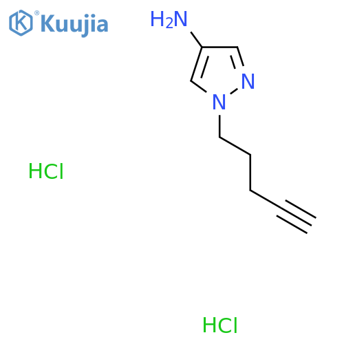 1-(pent-4-yn-1-yl)-1H-pyrazol-4-amine dihydrochloride structure
