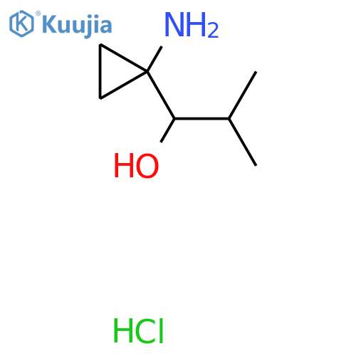 1-(1-Aminocyclopropyl)-2-methylpropan-1-ol hydrochloride structure