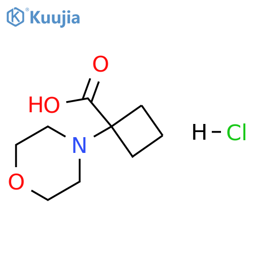 Cyclobutanecarboxylic acid, 1-(4-morpholinyl)-, hydrochloride (1:1) structure