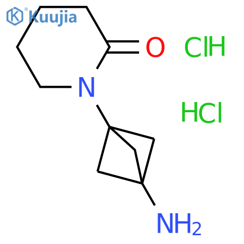 2-Piperidinone, 1-(3-aminobicyclo[1.1.1]pent-1-yl)-, hydrochloride (1:2)  structure