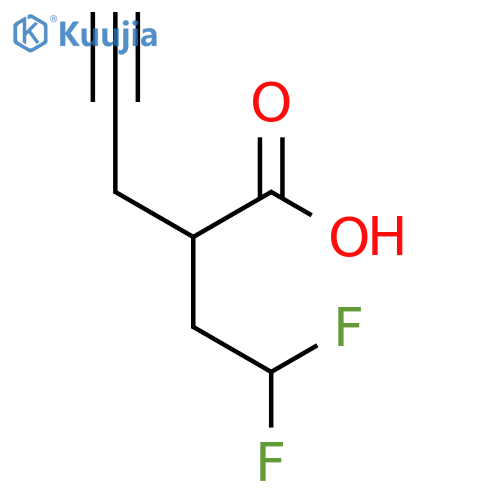 4-Pentynoic acid, 2-(2,2-difluoroethyl)- structure