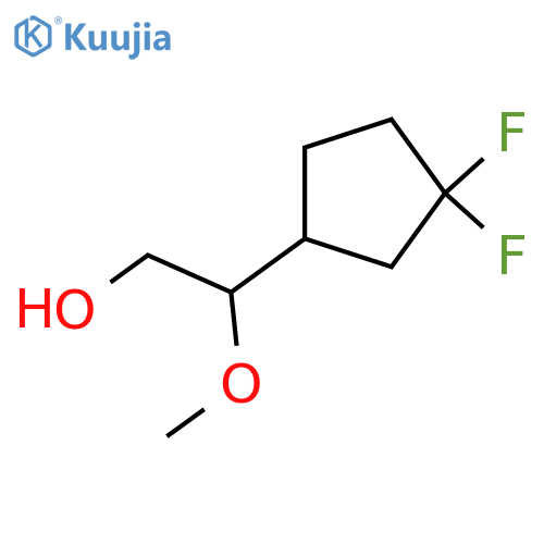 2-(3,3-difluorocyclopentyl)-2-methoxyethan-1-ol structure