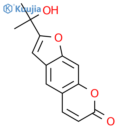 7H-Furo[3,2-g][1]benzopyran-7-one, 2-(1-hydroxy-1-methylethyl)- structure