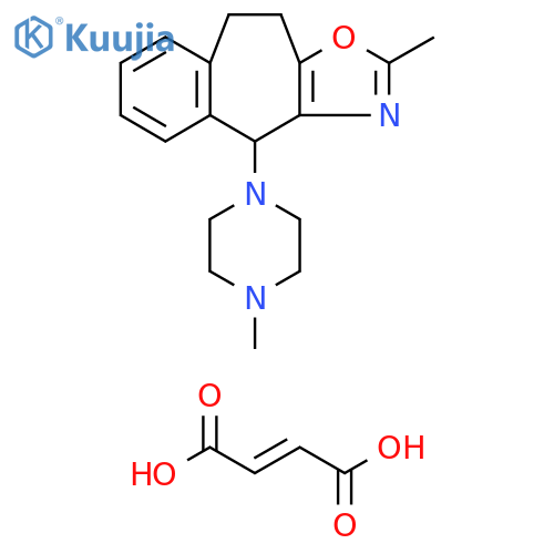 DIHYDROMETHYL-(METHYLPIPERAZINYL)BENZO(56)CYCLOHEPT(1,2-D)OXAZOLE DIFUMARATE structure