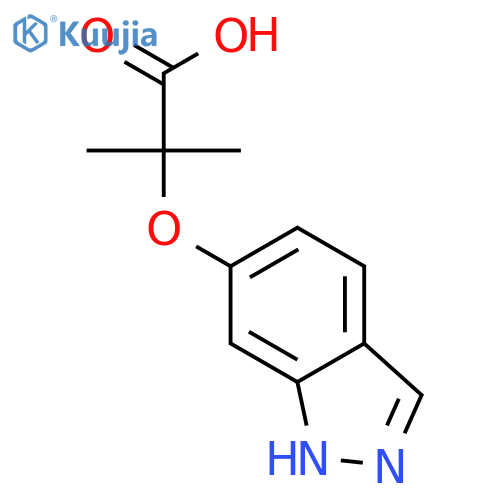 Propanoic acid,2-(1H-indazol-6-yloxy)-2-methyl- structure