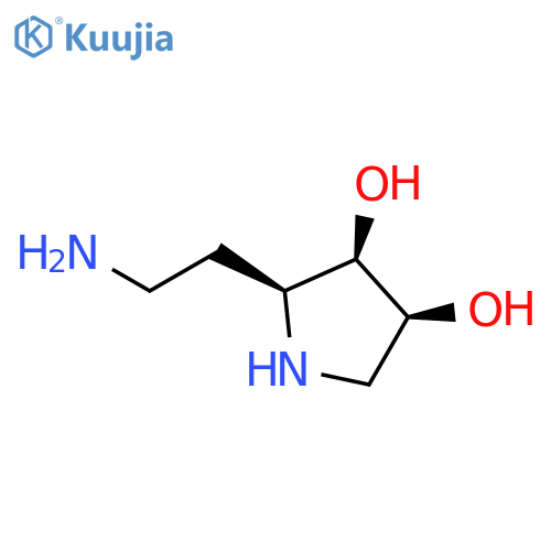 3,4-Pyrrolidinediol, 2-(2-aminoethyl)-, (2S,3R,4S)- structure