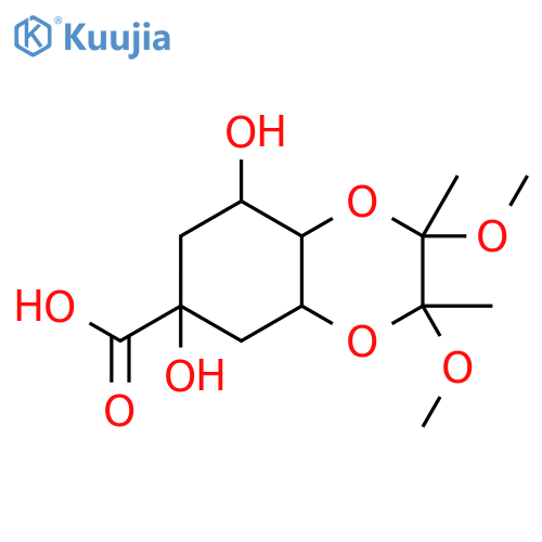 1,4-Benzodioxin-6-carboxylic acid, octahydro-6,8-dihydroxy-2,3-dimethoxy-2,3-dimethyl-, (2S,3S,4aR,6S,8R,8aR)- structure