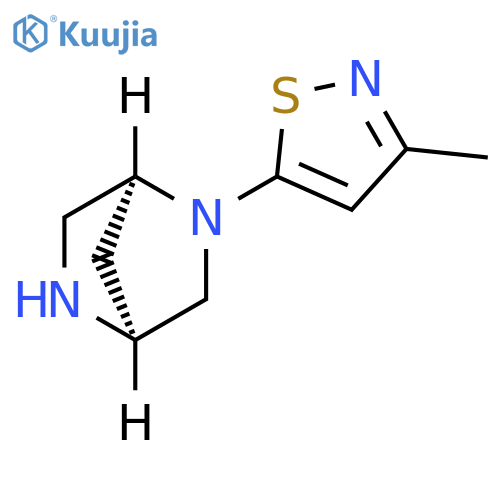 2,5-Diazabicyclo[2.2.1]heptane, 2-(3-methyl-5-isothiazolyl)-, (1S,4S)- structure