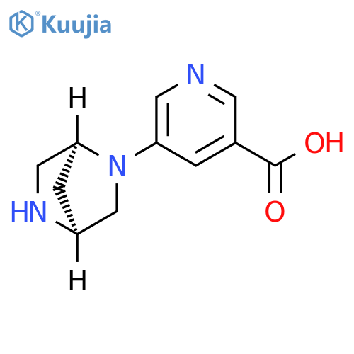 3-Pyridinecarboxylic acid, 5-(1S,4S)-2,5-diazabicyclo[2.2.1]hept-2-yl- structure