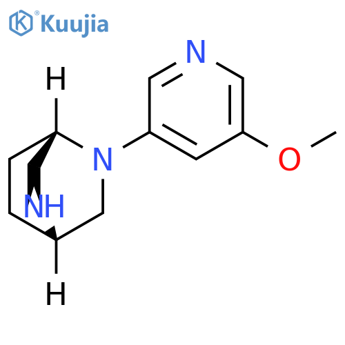 2,5-Diazabicyclo[2.2.2]octane, 2-(5-methoxy-3-pyridinyl)-, (1S,4S)- structure
