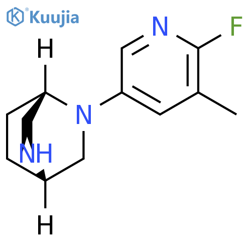 2,5-Diazabicyclo[2.2.2]octane, 2-(6-fluoro-5-methyl-3-pyridinyl)-, (1S,4S)- structure