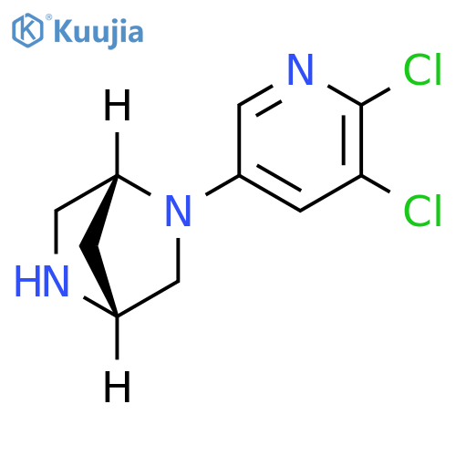 2,5-Diazabicyclo[2.2.1]heptane, 2-(5,6-dichloro-3-pyridinyl)-, (1R,4R)- structure