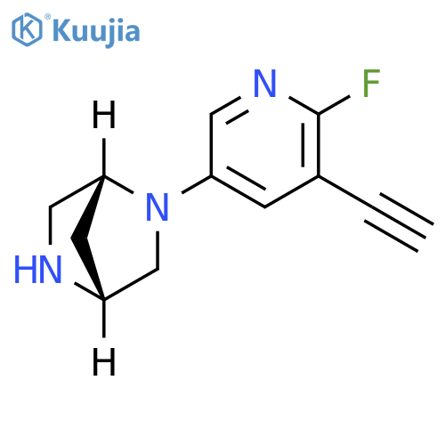 2,5-Diazabicyclo[2.2.1]heptane, 2-(5-ethynyl-6-fluoro-3-pyridinyl)-,(1R,4R)- structure