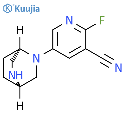 3-Pyridinecarbonitrile,5-(1R,4R)-2,5-diazabicyclo[2.2.2]oct-2-yl-2-fluoro- structure