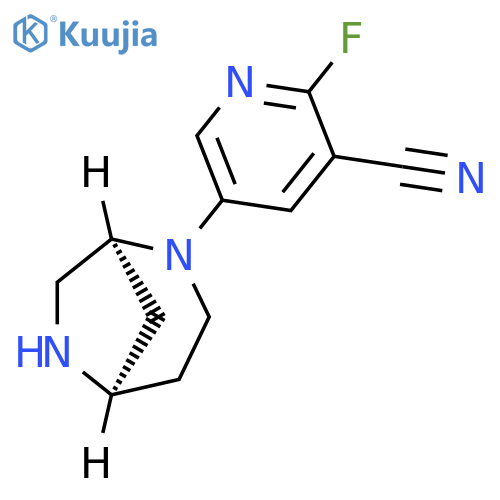3-Pyridinecarbonitrile,5-(1S,5R)-2,6-diazabicyclo[3.2.1]oct-2-yl-2-fluoro- structure