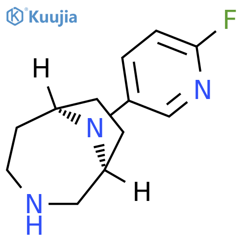3,9-Diazabicyclo[4.2.1]nonane, 9-(6-fluoro-3-pyridinyl)-, (1S,6R)- structure