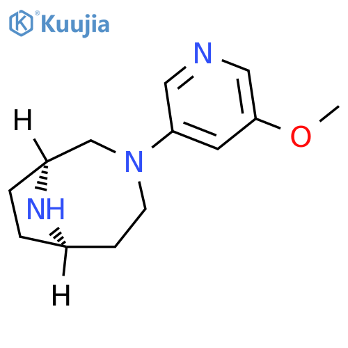 3,9-Diazabicyclo[4.2.1]nonane, 3-(5-methoxy-3-pyridinyl)-, (1S,6R)- structure