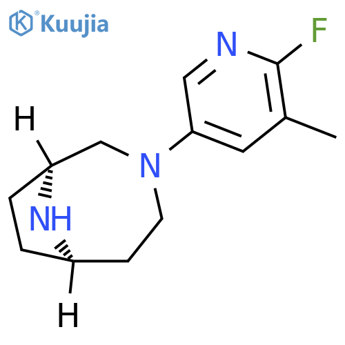 3,9-Diazabicyclo[4.2.1]nonane, 3-(6-fluoro-5-methyl-3-pyridinyl)-,(1S,6R)- structure