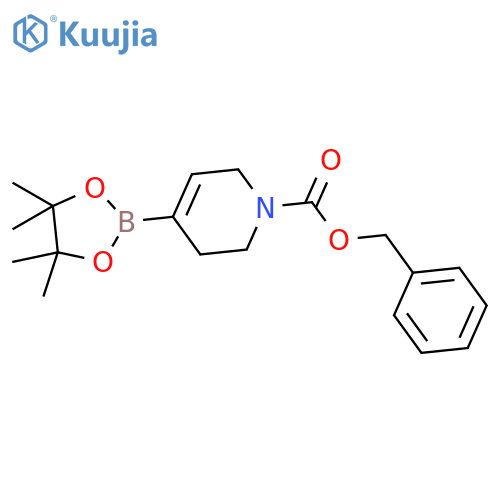 benzyl 4-(tetramethyl-1,3,2-dioxaborolan-2-yl)-1,2,3,6-tetrahydropyridine-1-carboxylate structure