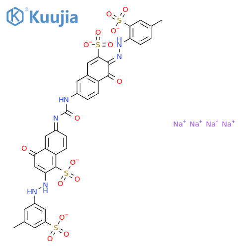 2-Naphthalenesulfonicacid,7,7'-(carbonyldiimino)bis[4-hydroxy-3-[2-(2-methyl-4-sulfophenyl)diazenyl]-,sodium salt (1:4) structure