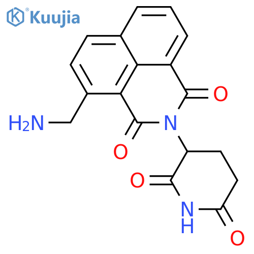 1H-Benz[de]isoquinoline-1,3(2H)-dione, 4-(aminomethyl)-2-(2,6-dioxo-3-piperidinyl)-  structure