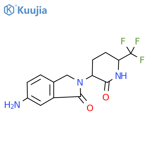 1H-Isoindol-1-one, 6-amino-2,3-dihydro-2-[2-oxo-6-(trifluoromethyl)-3-piperidinyl]- structure