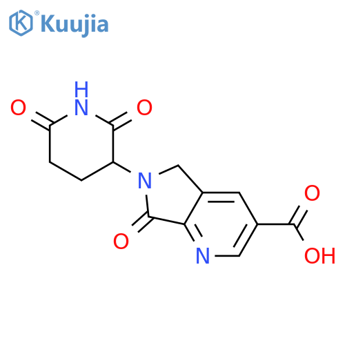 5H-Pyrrolo[3,4-b]pyridine-3-carboxylic acid, 6-(2,6-dioxo-3-piperidinyl)-6,7-dihydro-7-oxo-  structure