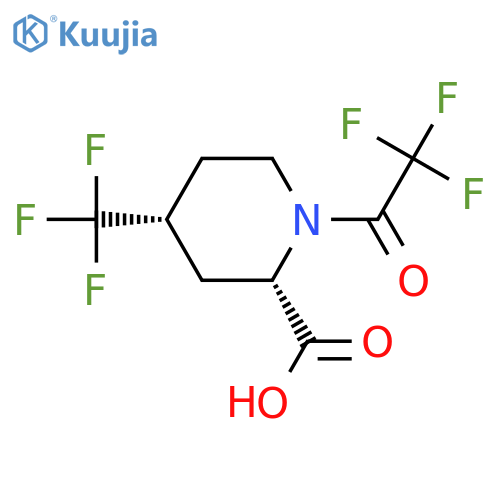 2-Piperidinecarboxylic acid, 1-(2,2,2-trifluoroacetyl)-4-(trifluoromethyl)-, (2R,4S)-rel- structure