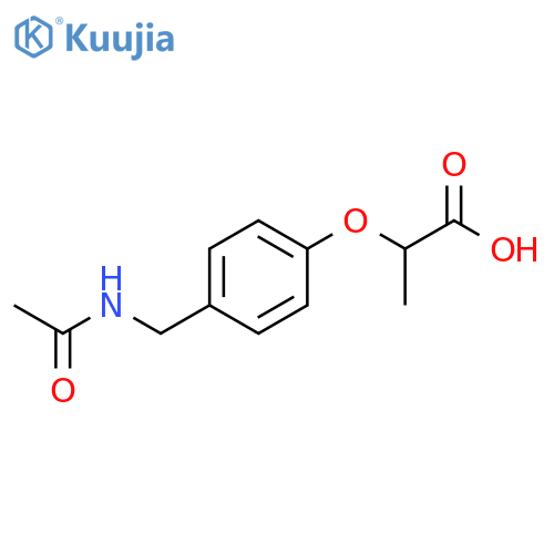 2-[4-[(Acetylamino)methyl]phenoxy]propanoic acid structure