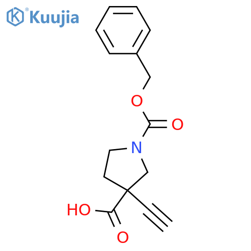 1,3-Pyrrolidinedicarboxylic acid, 3-ethynyl-, 1-(phenylmethyl) ester structure