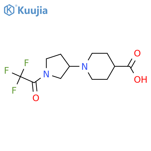 4-Piperidinecarboxylic acid, 1-[1-(2,2,2-trifluoroacetyl)-3-pyrrolidinyl]-  structure