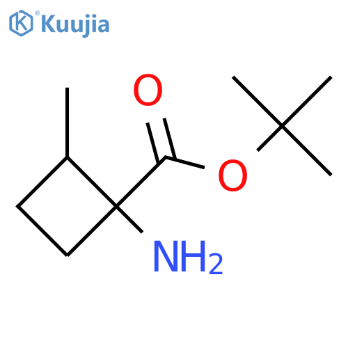 Cyclobutanecarboxylic acid, 1-amino-2-methyl-, 1,1-dimethylethyl ester structure