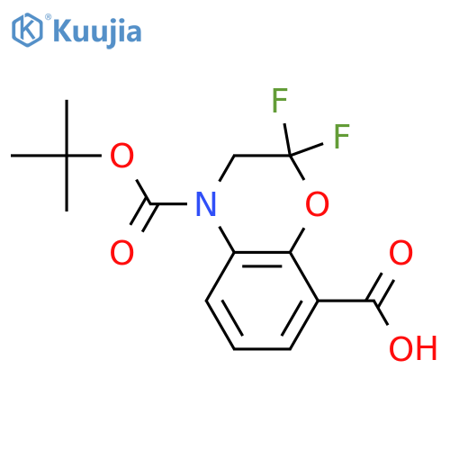 4H-1,4-Benzoxazine-4,8-dicarboxylic acid, 2,2-difluoro-2,3-dihydro-, 4-(1,1-dimethylethyl) ester structure