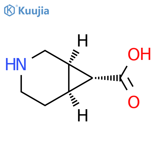 rel-(1R,6S,7R)-3-Azabicyclo[4.1.0]heptane-7-carboxylic acid structure