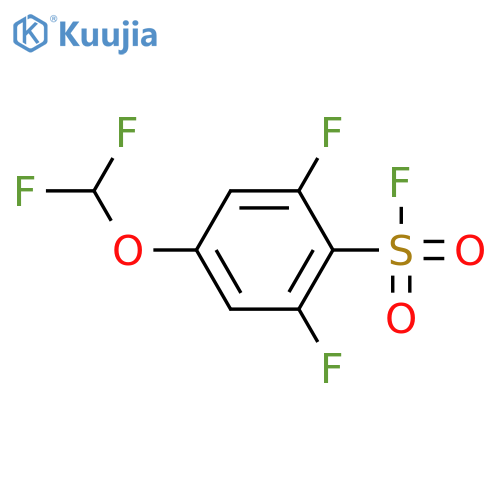 4-(difluoromethoxy)-2,6-difluorobenzene-1-sulfonyl fluoride structure