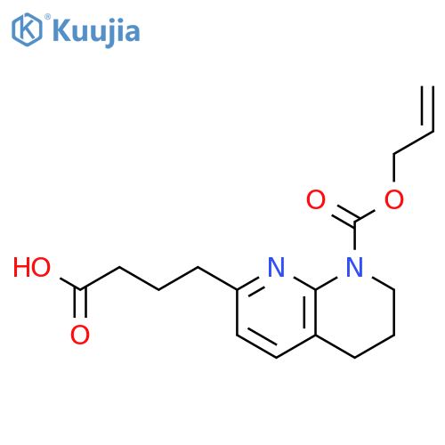 5,6,7,8-Tetrahydro-8-[(2-propen-1-yloxy)carbonyl]-1,8-naphthyridine-2-butanoic acid structure