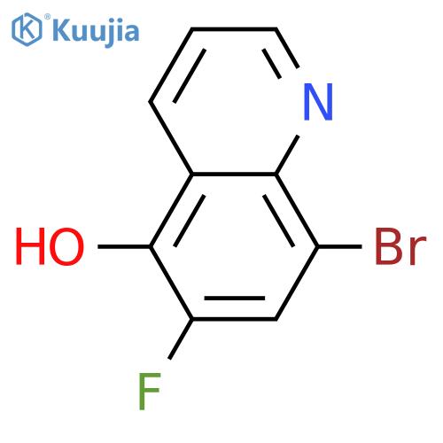 5-Quinolinol, 8-bromo-6-fluoro- structure