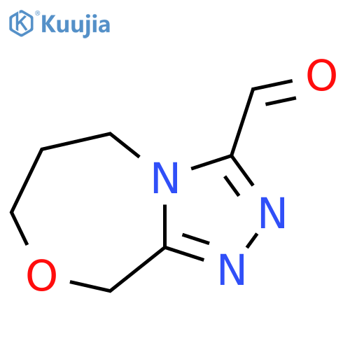 6,7-Dihydro-5H,9H-1,2,4-triazolo[3,4-c][1,4]oxazepine-3-carboxaldehyde structure