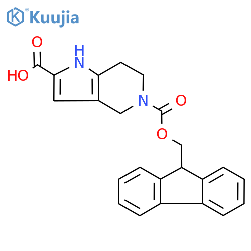 5-{(9H-fluoren-9-yl)methoxycarbonyl}-1H,4H,5H,6H,7H-pyrrolo3,2-cpyridine-2-carboxylic acid structure