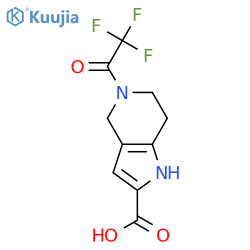 1H-Pyrrolo[3,2-c]pyridine-2-carboxylic acid, 4,5,6,7-tetrahydro-5-(2,2,2-trifluoroacetyl)-  structure