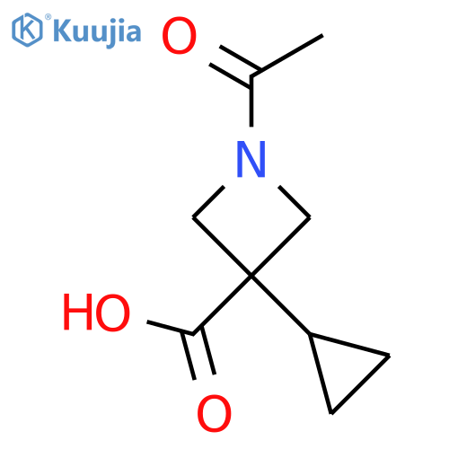 3-Azetidinecarboxylic acid, 1-acetyl-3-cyclopropyl-  structure